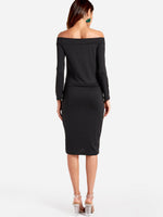 Custom Black And Green Floral Dress