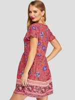 Custom Ladies V-Neck Dresses