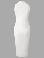 OEM Ladies White Midi Dresses