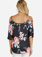 NEW FEELING Womens Black Blouses