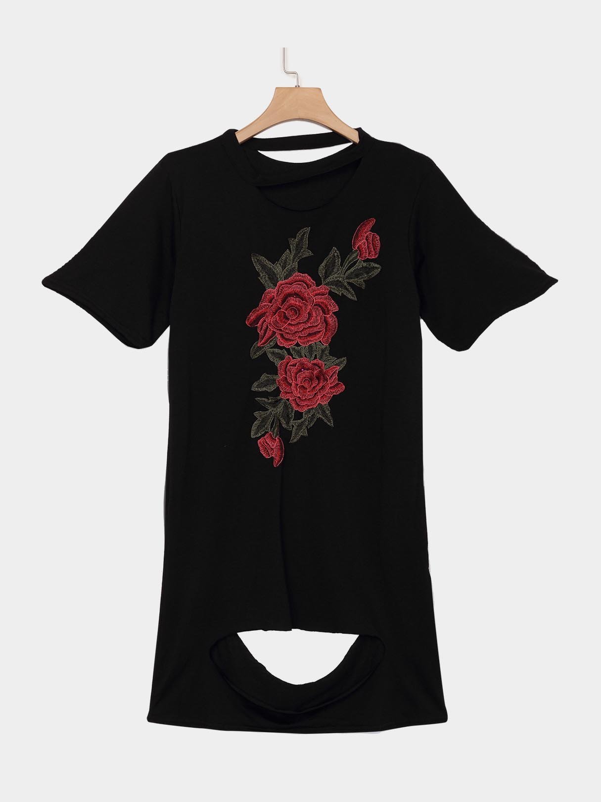 NEW FEELING Womens Black Floral Dresses