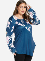 OEM Ladies Blue Plus Size Tops