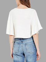 NEW FEELING Womens White Blouses