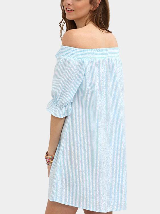 NEW FEELING Womens Blue Mini Dresses