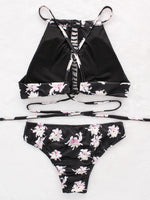 NEW FEELING Womens Black Bikinis