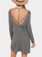 NEW FEELING Womens Grey Casual Dresses