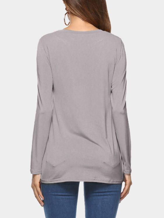 NEW FEELING Womens Dark Grey T-Shirts