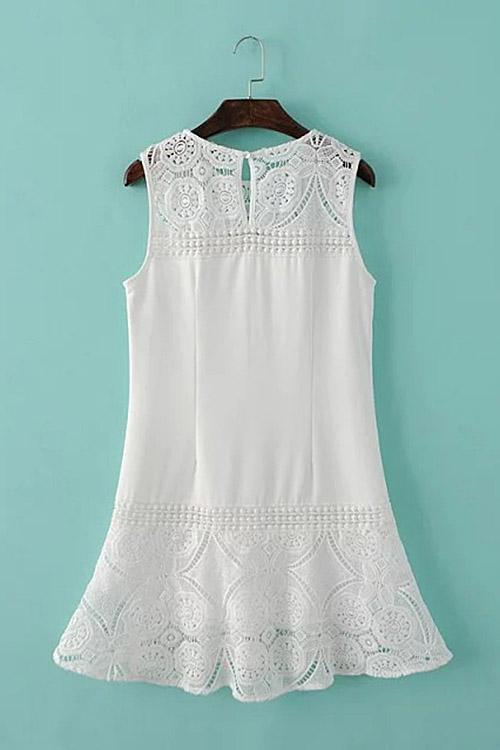 NEW FEELING Womens White Mini Dresses