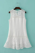 NEW FEELING Womens White Mini Dresses