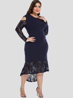 ODM Ladies Long Sleeve Plus Size Dress