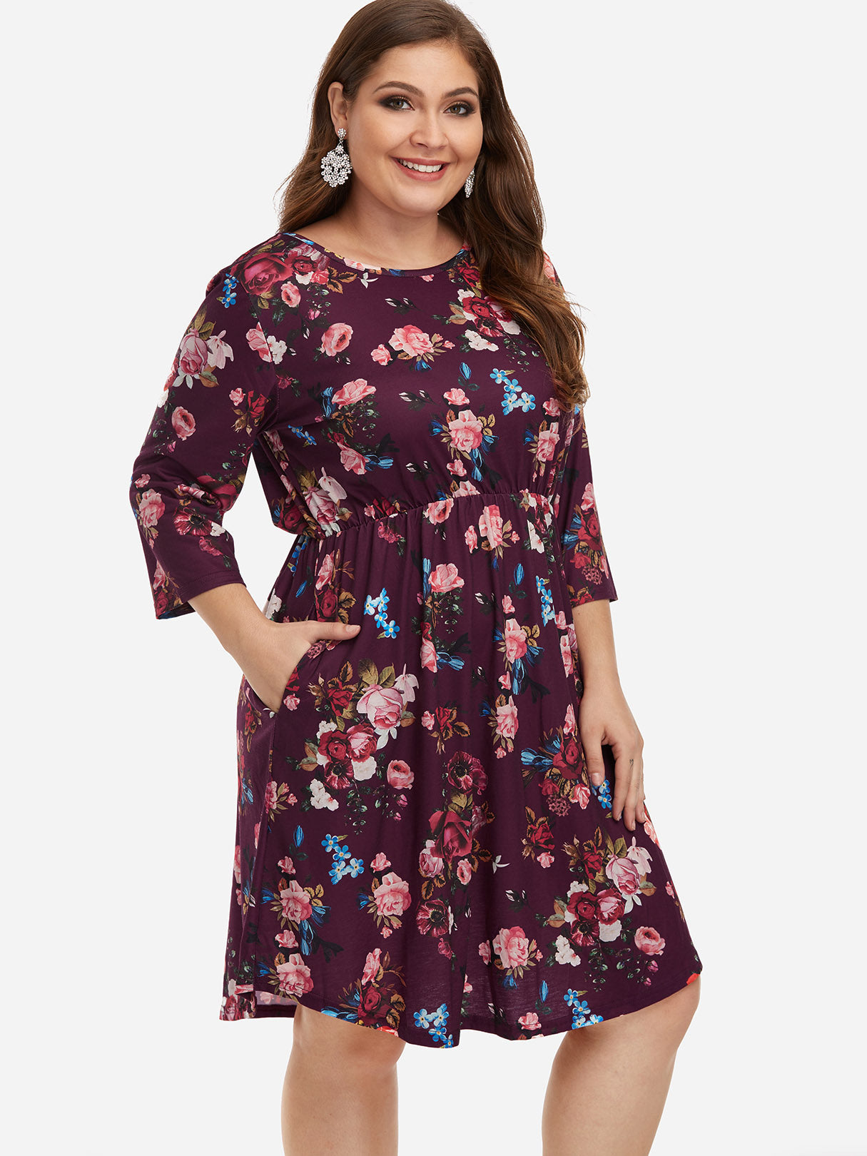 OEM Ladies Navy Plus Size Dresses