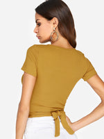 NEW FEELING Womens Yellow T-Shirts
