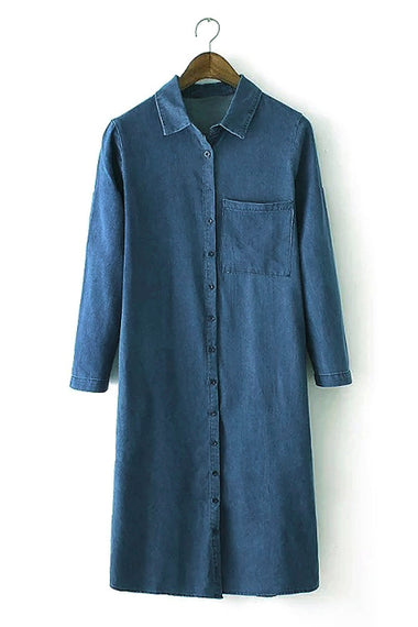 Wholesale Blue Shirt Dress