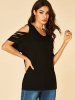 OEM Ladies Black T-Shirts