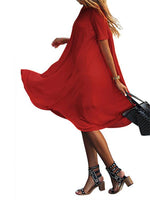 NEW FEELING Womens Red Shirt Dresses