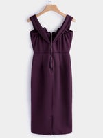 NEW FEELING Womens Burgundy Sexy Dresses