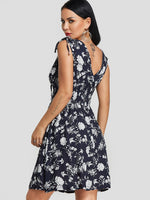 NEW FEELING Womens Black Floral Dresses