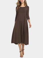 ODM Ladies 3/4 Sleeve Midi Dress