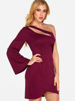 OEM Ladies Burgundy Sexy Dresses