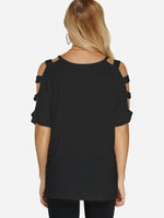 NEW FEELING Womens Black T-Shirts