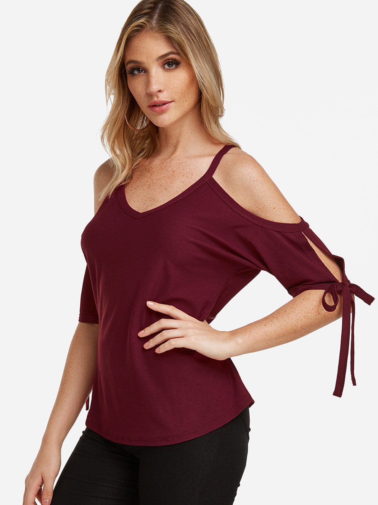 OEM Ladies Burgundy T-Shirts