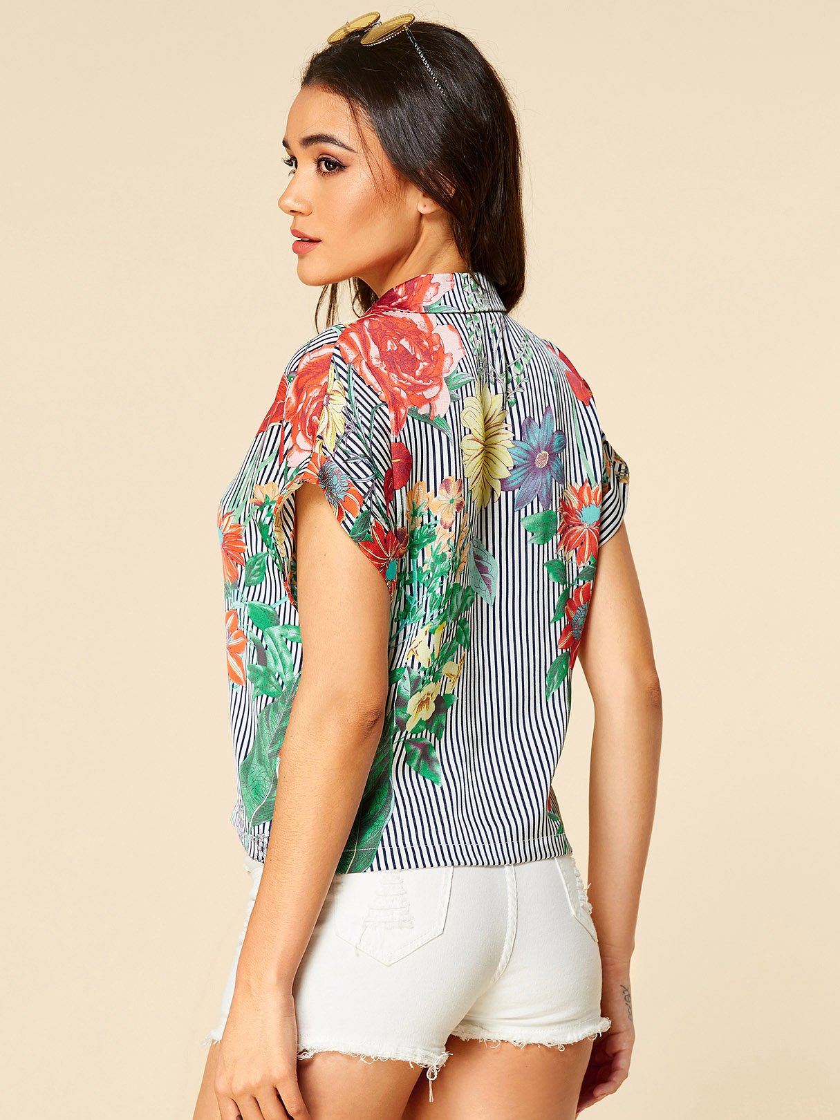 ODM Ladies Short Sleeve Blouses