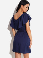 NEW FEELING Womens Navy Mini Dresses