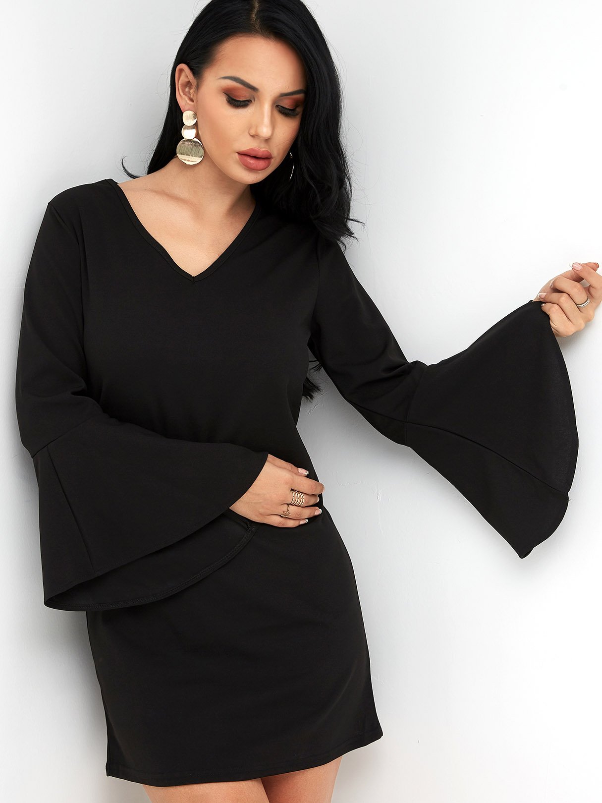 OEM Ladies Black Mini Dresses