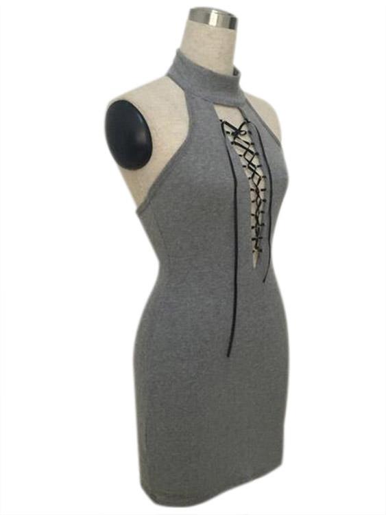 OEM Ladies Grey Bodycon Dresses