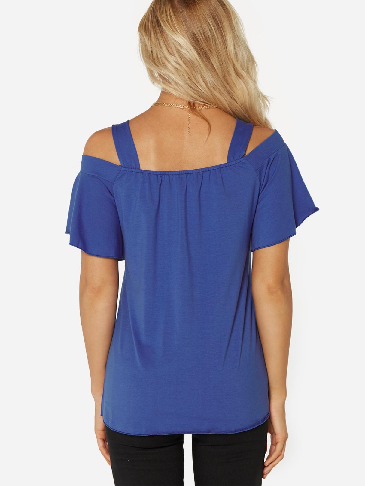 NEW FEELING Womens Blue T-Shirts