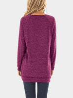NEW FEELING Womens Burgundy T-Shirts