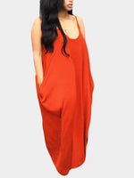 NEW FEELING Womens Orange Maxi Dresses