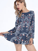 OEM Ladies Black Floral Dresses