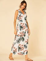 NEW FEELING Womens White Floral Dresses
