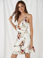 OEM Ladies White Floral Dresses