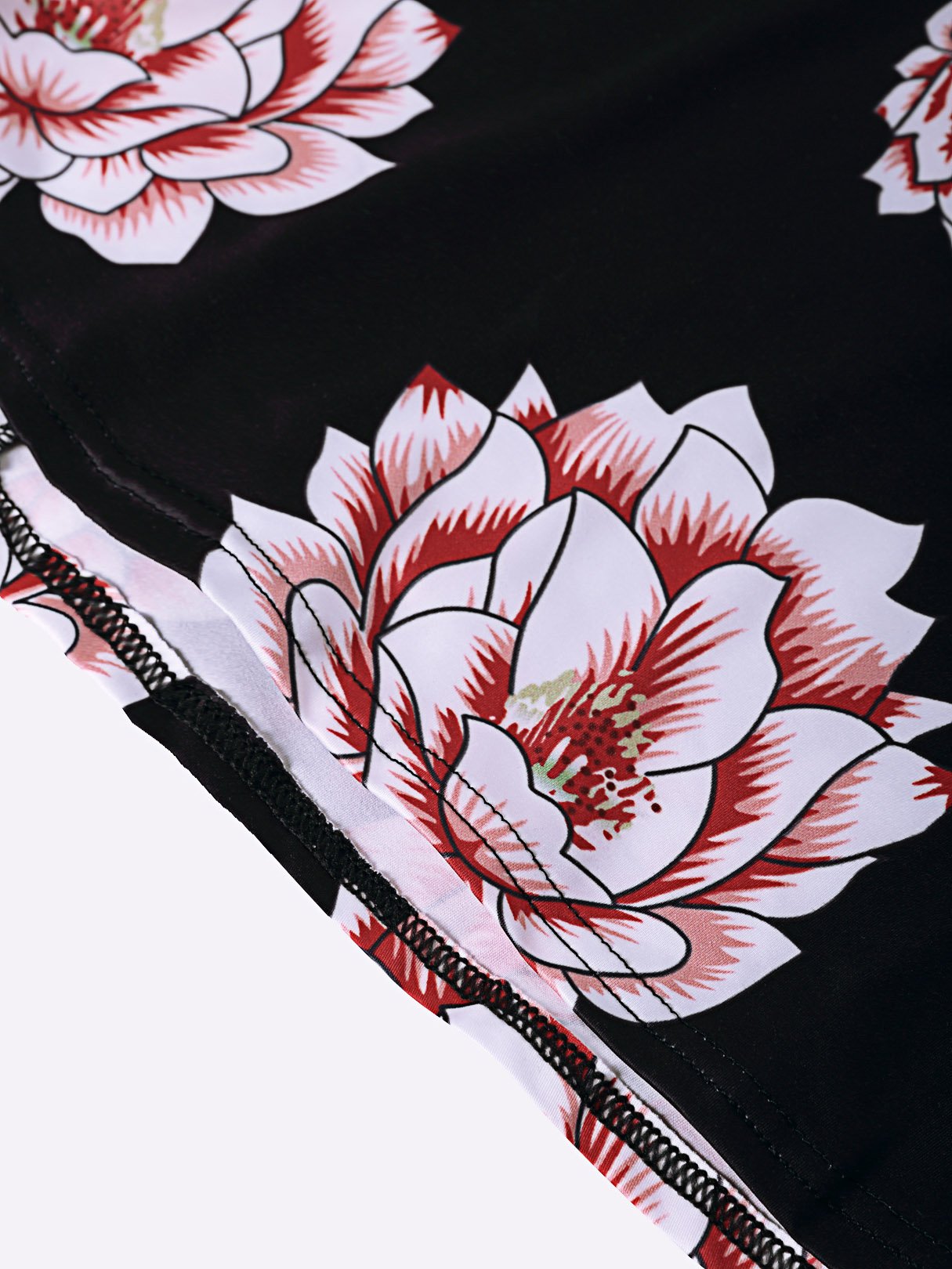 Custom Black Pink Floral Dress