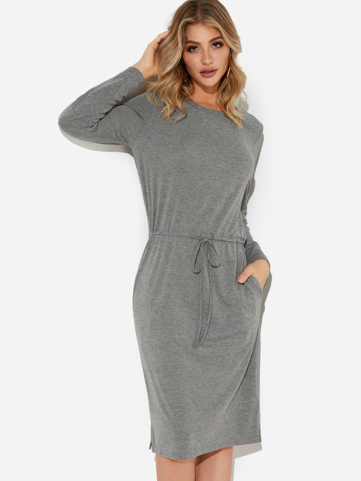 Navy Long Sleeve Dress