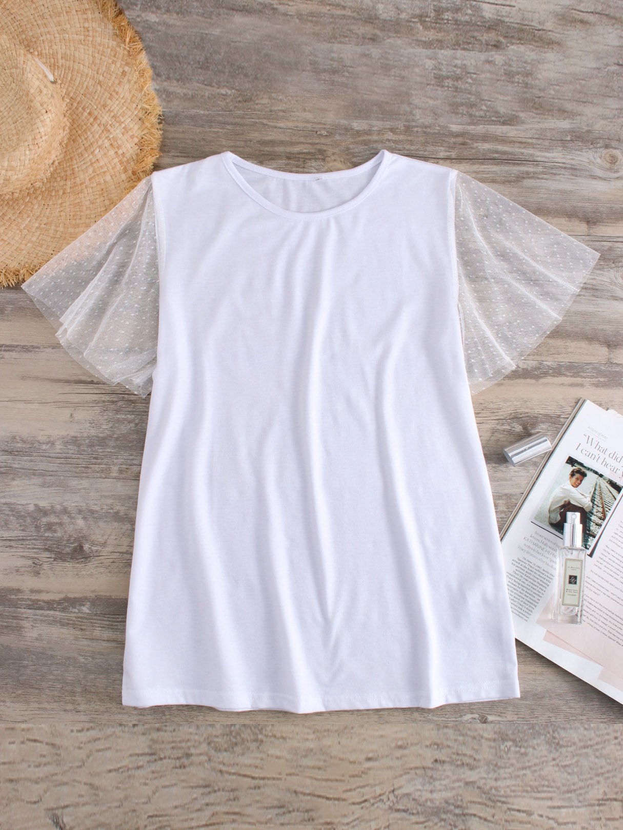 Wholesale Round Neck Polka Dot Short Sleeve T-Shirts