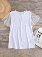 Wholesale Round Neck Polka Dot Short Sleeve T-Shirts