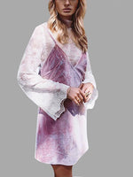 NEW FEELING Womens Pink V-Neck Dresses