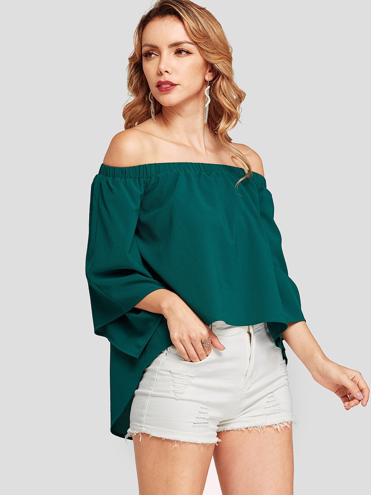 OEM Ladies Green Blouses