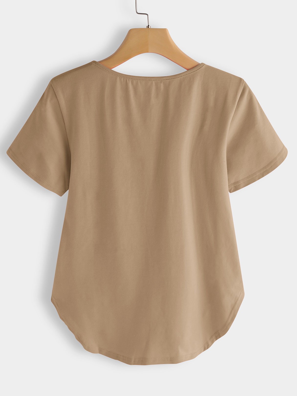 NEW FEELING Womens Khaki T-Shirts