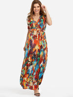 OEM ODM Womens Short Sleeve Plus Size Maxi Dress