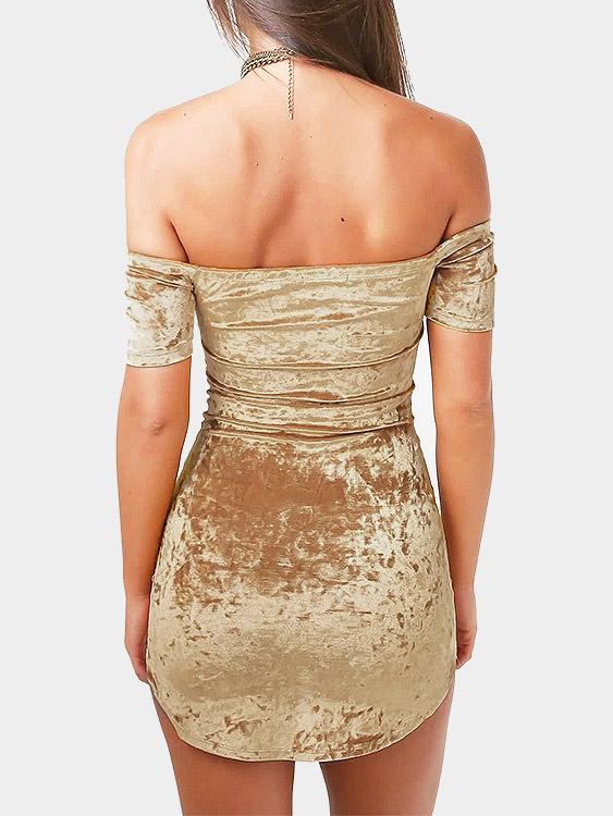 NEW FEELING Womens Gold Mini Dresses