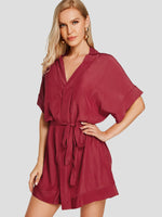 OEM Ladies Burgundy Casual Dresses