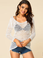 Wholesale White Round Neck Plain Cable Knit Wireless Beach Dresses