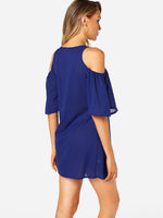 NEW FEELING Womens Blue Casual Dresses