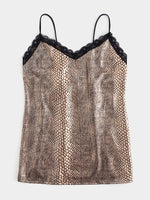 NEW FEELING Womens Gold Camis