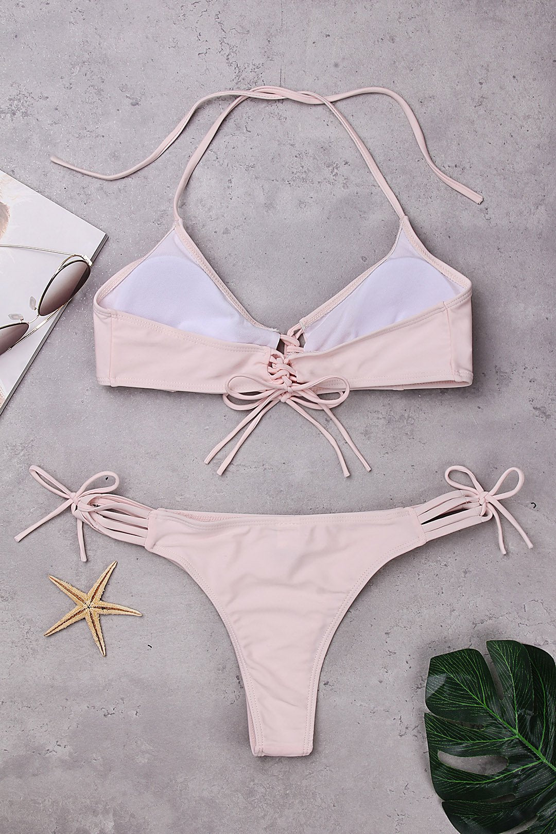 NEW FEELING Womens Pink Bikinis