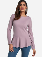 NEW FEELING Womens Purple T-Shirts